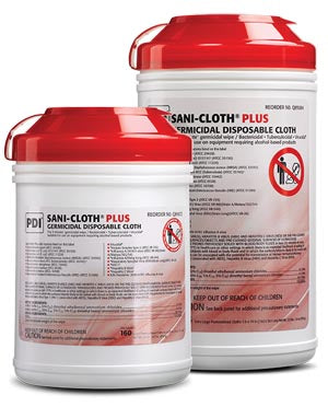 Pdi - Professional Disposables, Intl. Pdi Sani-Cloth Plus Germicidal Disposable Cloth  Cloth, X-Lrg.,7½" x 15", 65/canister, 6 can/cs (40