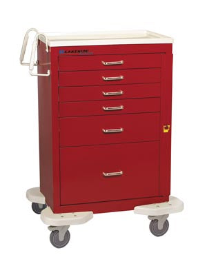 Lakeside Manufacturing, Inc. Lakeside Classic Carts  Cart, 6 Drawer, Drawer Configuration: (4) 3", (1)