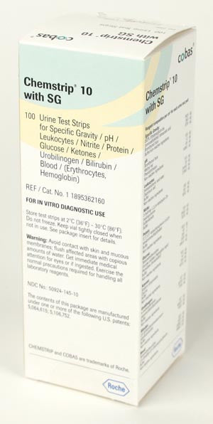 Roche Chemstrip Urinalysis Products  10SG (Specific Gravity, pH, Leukocytes, Nitrite, P