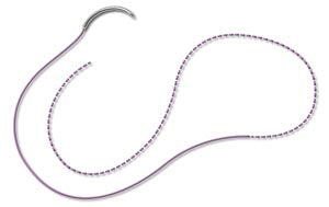 Surgical Specialties Look Office & Plastic Surgery Smallstitch Sutures  4/0 Nylon Suture, Black Mono, 10"/25cm, C7, 24mm 3