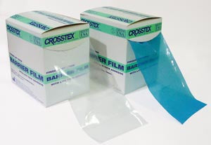 Crosstex International Crosstex Barrier Film With Finger Lift Edge  Blue, 4" x 6", 1200 sheets/rl, 8 rl/cs