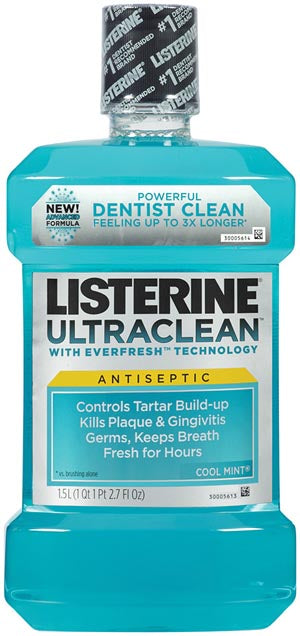 Johnson & Johnson Oral Health Products J&J Listerine  Mouthwash, Listerine Ultraclean, Cool Mint, 1.5L B