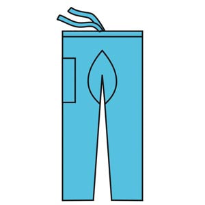Halyard Scrub Suit  Pants, Blue, X-Large, 48/cs