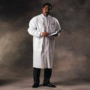 LABCOAT BASIC WHT MD PLUS25/CS