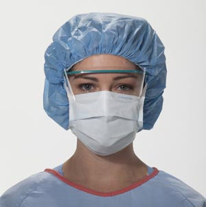 Halyard Kc100 Surgical & Procedure Masks  Surgical Mask, Tie, Blue, 50/bx, 6 bx/cs