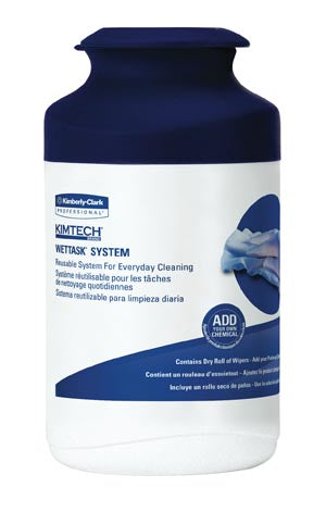 Kimberly-Clark Professional Kimberly-Clark Wettask Refillable Wiping System  Small Canister Including Dispenser & 12 Wiper Roll