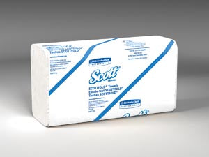 Kimberly-Clark Professional Kimberly-Clark Folded Towels  Scott ScottFold M Towels, 8.1" x 12.4", White, 175