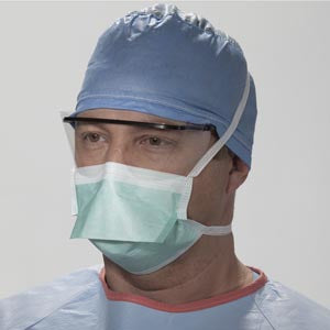 Halyard Standard Face Masks  FILTERMASK Surgical Mask, Green, 50/pkg, 6 pkg/cs