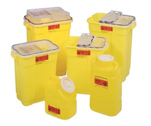 Bd Chemotherapy Sharps Collectors  9 Gallon, Slide Top Gasketed, Yellow (not autoclav