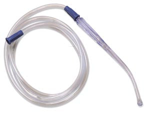 Cardinal Health Curity Yankauer Suction Instruments  Rigid, Bulbous Tip, Tip Trol ¼" x 6 ft Tubing, 20/