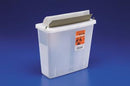 Cardinal Health In-Room Containers With Mailbox-Style Lids  Container, Mailbox-Style Lid, 5 Qt, Transparent Re