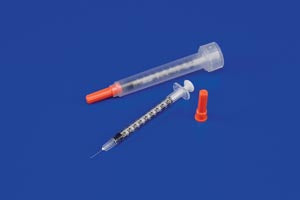 Cardinal Health Monoject Insulin Syringes  Needle, 1mL, Regular Tip, 100/bx, 5 bx/cs