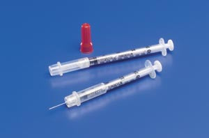 Cardinal Health Monoject Tuberculin Syringes  Syringe, 1mL, 28G x ½", Brown, 100/bx, 5 bx/cs