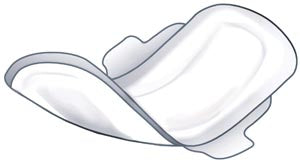Cardinal Health Versalon Peri-Pad  Winged Pad, Poly Backing, 2¾" x 11", 16/bg, 12 bg/