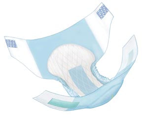 Cardinal Health Wings Hook & Loop Adult Briefs Heavy Absorbency  Ultra, Adult Briefs, Medium 32"-44", 12/bg, 8 bg/c