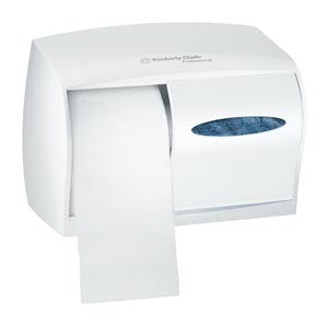 Kimberly-Clark Professional Kimberly-Clark Bath Tissue Dispensers  MicroBan Dispenser, Double Roll, Pearl White, For