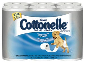 Kimberly-Clark Professional Kimberly-Clark Bathroom Tissue  Cottonelle Ultra Soft Bath Tissue, White, 12/pk, 4