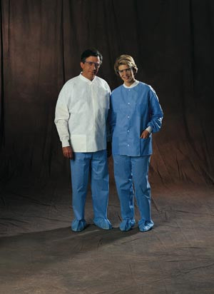 Halyard Universal Precautions Lab Jacket  White, X-Large, 25/cs