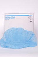 Halyard Bouffant Cap  S punbound, Blue, Large (24"), 100/ctn, 5 ctn/cs