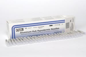 Exel Corporation Exel Aluminum Hub Needles  Needle, 16G x 1", 100/bx, 10 bx/cs, FOR VETERINARY