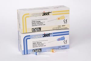 Exel Corporation Exel Dental Needles  Needle, 27G Long (32mm), 100/bx, 10 bx/cs (Tempora