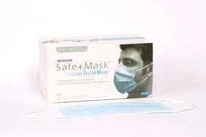 Medicom, Inc. Medicom Safemask Tailormade  LEVEL 1 Low Barrier, Blue, 50/bx, 10 bx/cs
