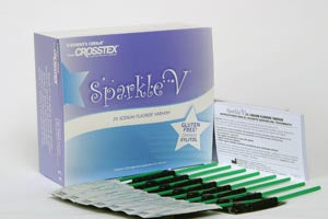 Crosstex International Crosstex Sparkle V Varnish  0.4mL, Mint, 120/bx