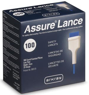 LANCET LOW FLOW 25G ASSURE100/BX