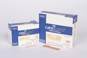 Aso, Llc Aso Careband Sheer Adhesive Strip Bandages  Sheer Mini Strips, 3/8" x 1½", Latex Free (LF), 10