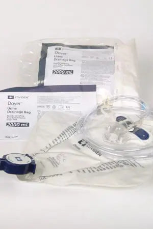 BAG DRAIN 2000ML W/MONOFLOANTIREFLUX & SPOUT 20/CS