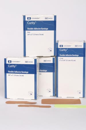 Cardinal Health Curity Flexible Fabric Bandages  Bandage, ¾", Latex Free (LF), Assorted Pink, Orang
