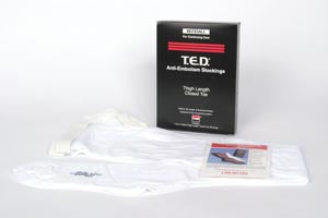 Cardinal Health T.E.D. Anti-Embolism Stockings - Thigh Length Continuing Care  Stocking, Medium, Regular, White, 6 pr/cs