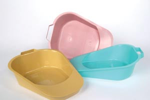 Medegen Fracture Bedpans  Fracture Bedpan, Powder Blue, Sterilizable, 6/cs