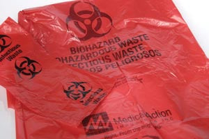 Medegen Infectious Waste Bags  Bag, 23" x 23" Red, F-Code Series: Pass the ASTMD1