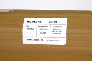 CART COVER CLEAR 55X27X62.9MIL 50BG/CS