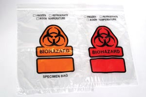 Rd Plastics Specimen Transport Bag  Specimen Transport Bag, Printed BIOHAZARD, 8" x 10