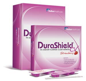 Sultan Durashield Cv Clear 5% Sodium Fluoride Varnish  Fluoride Varnish, .4mL Unit Dose, Strawberry, Incl