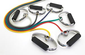Hygenic/Thera-Band Professional Resistance Tubing  Resistance-Tubing-with-Soft-Grip-Handles-Silver-Su