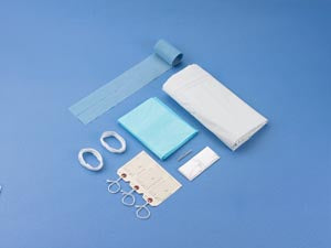 Busse Post Mortem Bags & Kits  Post Mortem Kit, White, Curved Zipper, 3 White Tag