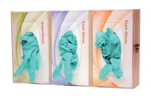 Marketlab Bowman Glove Box Dispensers  e Box Dispenser, Triple with Dividers, Holds Three