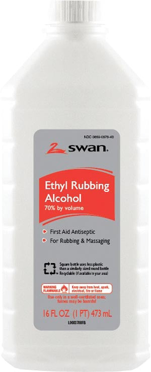 Cumberland Swan/Vi-Jon, Inc. Cumberland Swan Alcohol  Ethyl Alcohol, 70%, 16 oz, 12/cs (132 cs/plt) (876