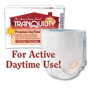 Principle Business Tranquility Premium Daytime Disposable Absorbent Underwear  Underwear, X-Large Daytime DAU, 48"- 66", 210-250