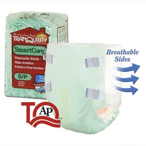 Principle Business Tranquility Smartcore Disposable Briefs  Brief-Small-Adult-24-32-18.0-fl-oz-Capacity-10-pk-