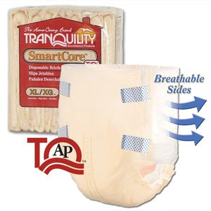 Principle Business Tranquility Smartcore Disposable Briefs  Brief-X-Large-Adult-56-64-29.0-fl-oz-Capacity-12-p