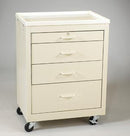 CART 4-DRAWER BEDSIDE STDLOCKED BEIGE (DROP)