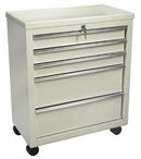 CART 5-DRAWER BEDSIDE KEYLOCK BEIGE (DROP)