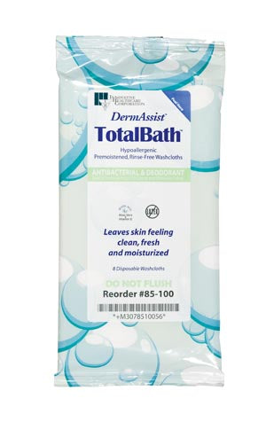 Innovative Healthcare Corp., Inc. Innovative Dermassist Totalbath Wipes  Deodorant, Clean Scent, Moisturizing, 8/pk, 30 pk/