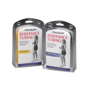 Hygenic/Thera-Band Professional Resistance Tubing  Resistance-Tubing-Heavy-Blue-Black-5-ft-Cut-Length