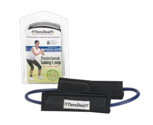 Hygenic/Thera-Band Professional Resistance Tubing  Resistance-Tubing-Loop-with-Padded-Cuffs-Black-Adv