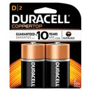 Duracell  Coppertop Alkaline Retail Battery With Duralock Power Preserve Technology  Size D, 2pk, 6 pk/bx, 8 bx/cs (UPC